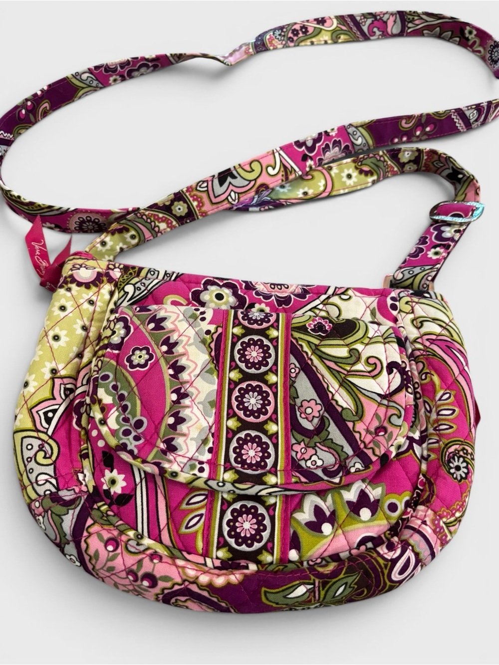 Vera Bradley Hot Pink Paisley Quilted Crossbody Bag Viral Tik Tok Famous
